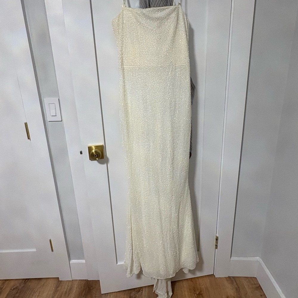 Oh Polly Cream One Shoulder Dress